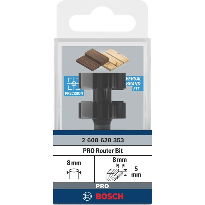 Фреза Bosch Professional гребенева, Std, S8, D25, L5 (2.608.628.353) зображення 2