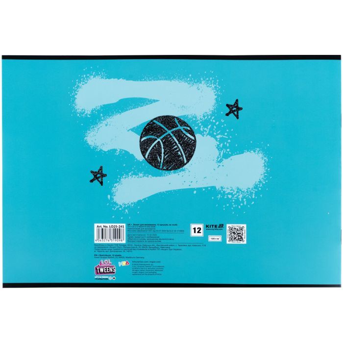Альбом для рисования Kite LOL, 12 листов (LO25-241) изображение 10