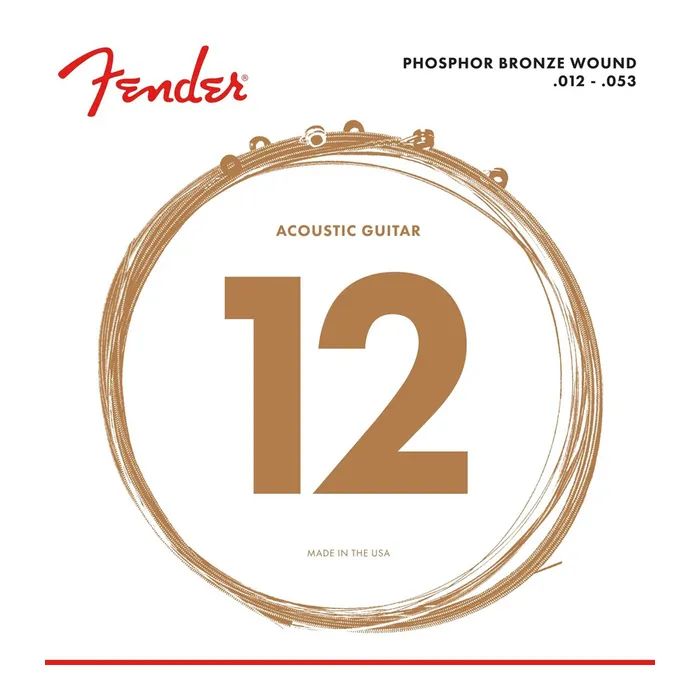 Струни для гітари Fender 60L Phosphor Bronze Acoustic Strings (12-53) (55646)