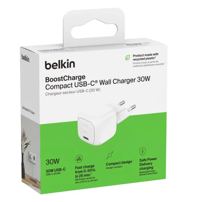 Зарядное устройство Belkin USB-C PD30W PPS white (WCA008KQWH) изображение 6