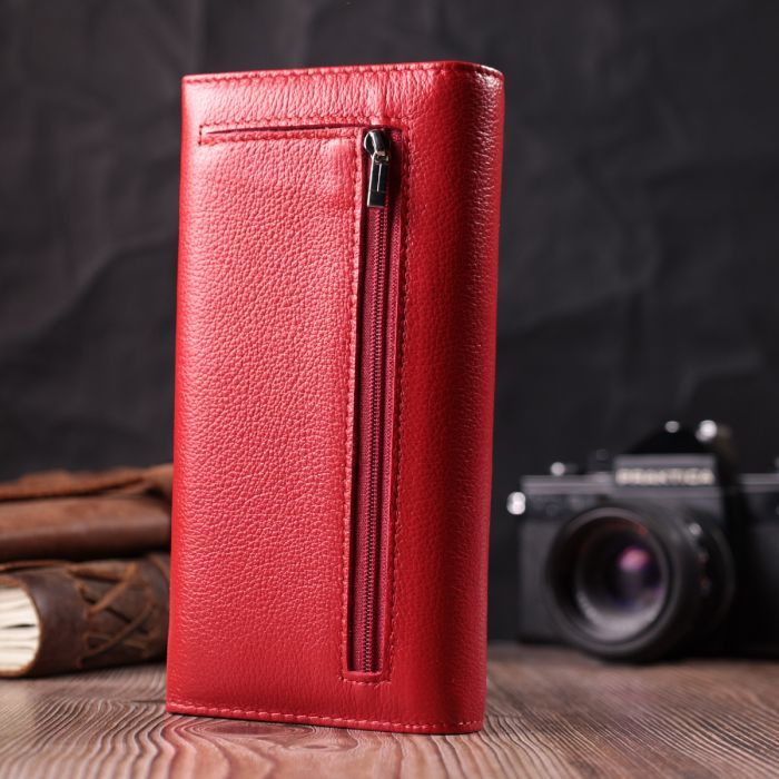 Гаманець ST Leather З натуральної шкіри Червоний (22524) зображення 10