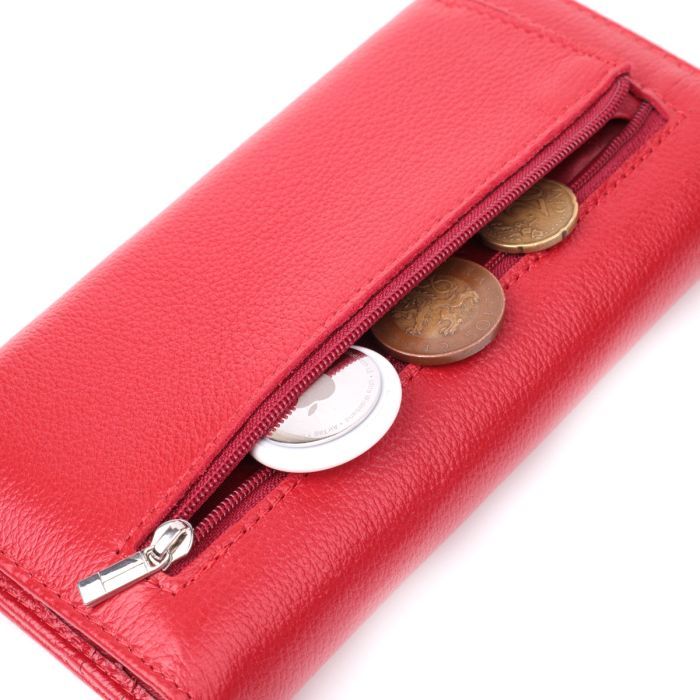 Гаманець ST Leather З натуральної шкіри Червоний (22524) зображення 8