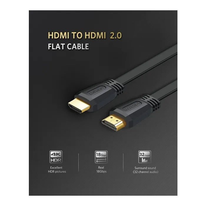 Кабель мультимедийный HDMI M to HDMI M 1.5m Ugreen (UGR-50819) изображение 2