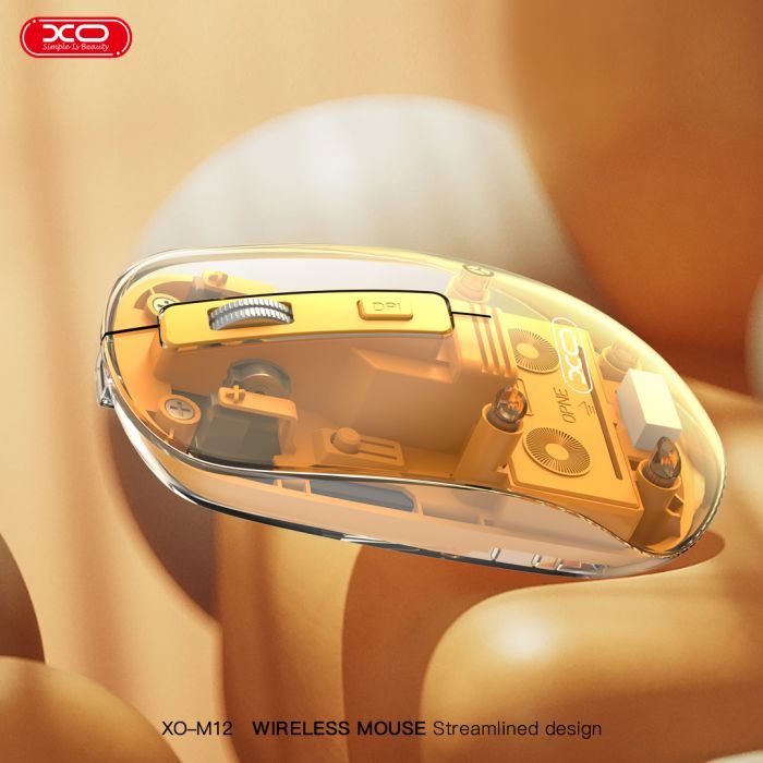 Мышка XO M12 Wireless Transparent/Yellow (M12 Yellow) изображение 6