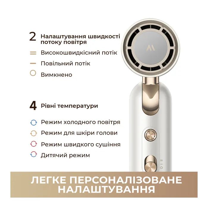 Фен MOVA Flip10 White (AMFL10-WH) зображення 8