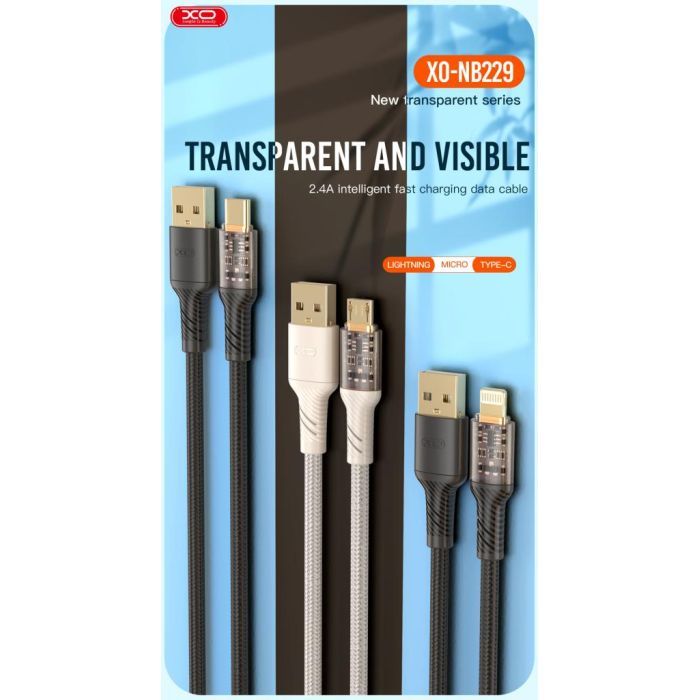 Дата кабель USB 2.0 AM to Micro 5P 1.0m 2.4A white XO (NB229-M-1-WH) изображение 2