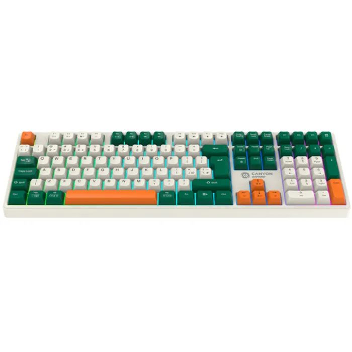 Клавіатура Canyon Shadder GKW-11 RGB Silent Wireless/Bluetooth/USB UA White (CND-SKBW11) зображення 2