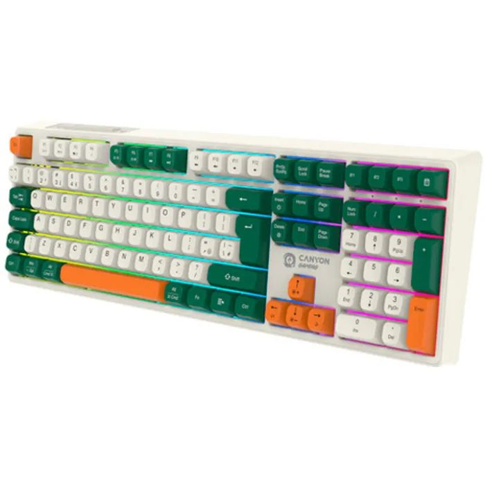Клавіатура Canyon Shadder GKW-11 RGB Silent Wireless/Bluetooth/USB UA White (CND-SKBW11) зображення 5