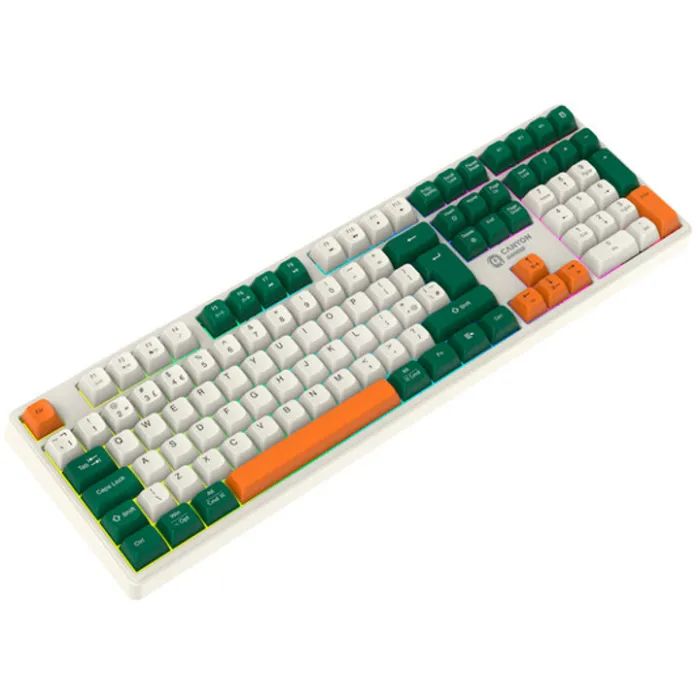 Клавіатура Canyon Shadder GKW-11 RGB Silent Wireless/Bluetooth/USB UA White (CND-SKBW11) зображення 6