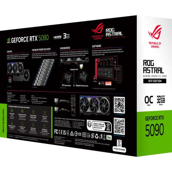 Відеокарта ASUS GeForce RTX5090 32GB ROG ASTRAL BTF OC GAMING (ROG-ASTRAL-RTX5090-O32G-BTF-GAMING) зображення 11