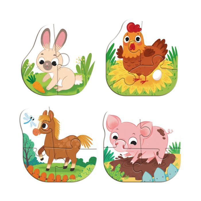 Пазл DoDo 4 в 1 Baby puzzle. Сільські тварини (300686) зображення 3