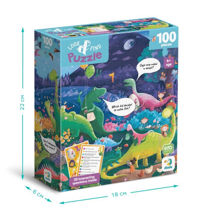 Пазл DoDo Ищи и находи Страна динозавров, 100 элементов (300669) изображение 6