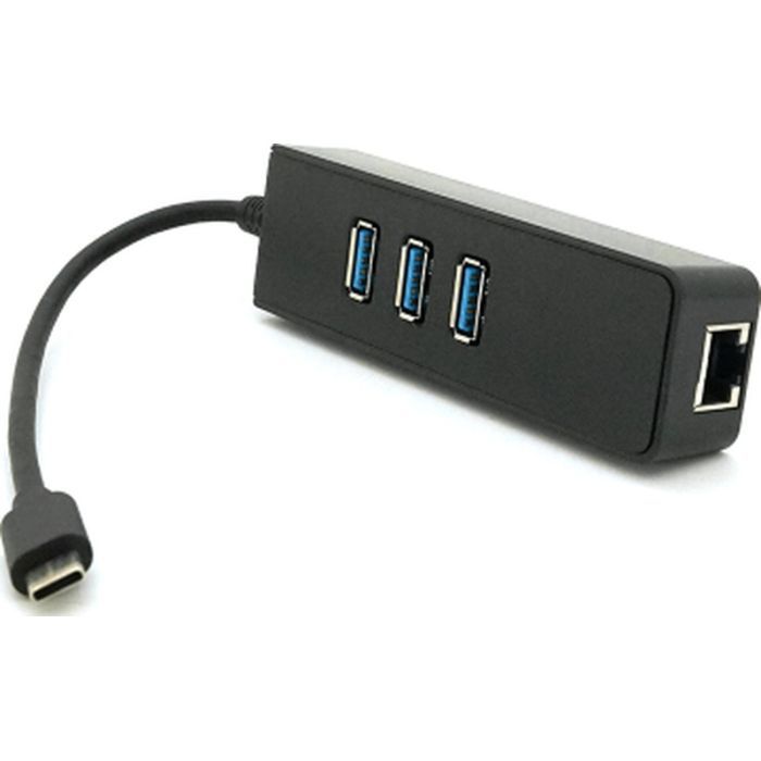 Концентратор Voltronic USB-C to 3xUSB 3.0 + RJ45 1000Mbps black (YT-TCA3H3+Et-W)