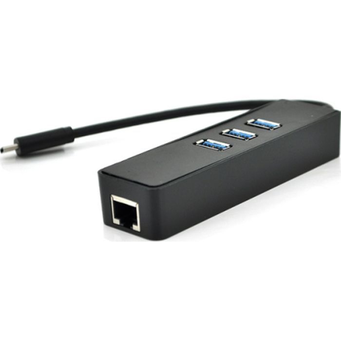 Концентратор Voltronic USB-C to 3xUSB 3.0 + RJ45 1000Mbps black (YT-TCA3H3+Et-W) изображение 3
