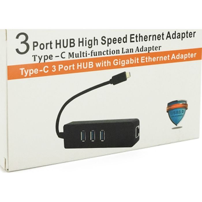 Концентратор Voltronic USB-C to 3xUSB 3.0 + RJ45 1000Mbps black (YT-TCA3H3+Et-W) изображение 4