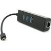 Концентратор Voltronic USB-C to 3xUSB 3.0 + RJ45 1000Mbps black (YT-TCA3H3+Et-W)