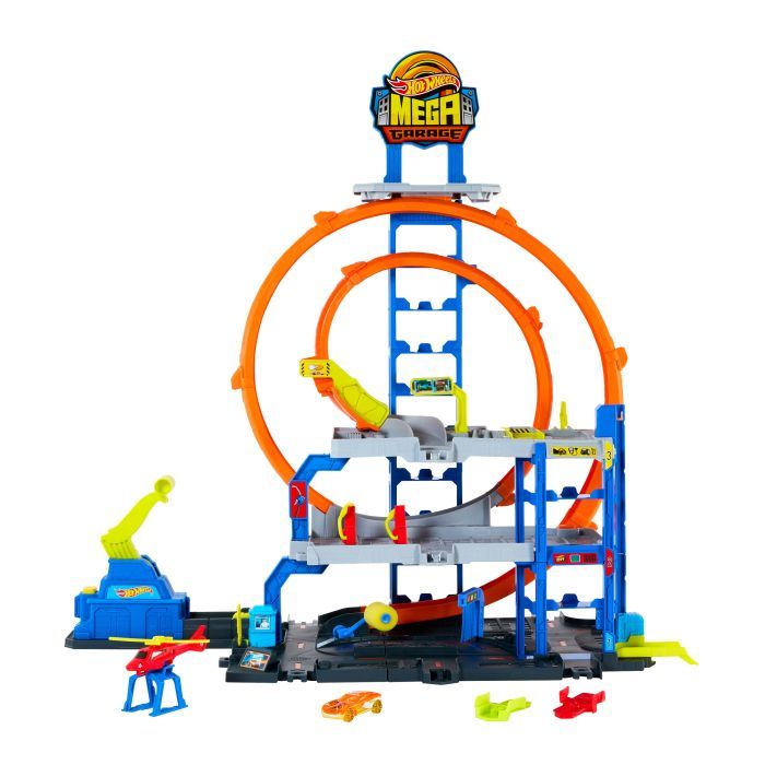 Автотрек Hot Wheels City Гараж с мега петлей (JBM74)