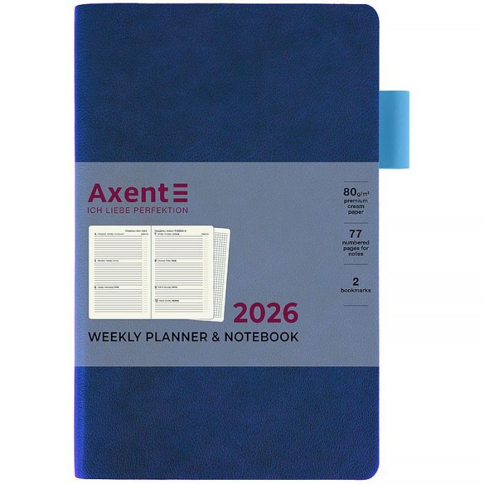 Еженедельник Axent датированный 2026 Partner Soft Muse 125х195, зеленый (8527-26-2-A) изображение 2