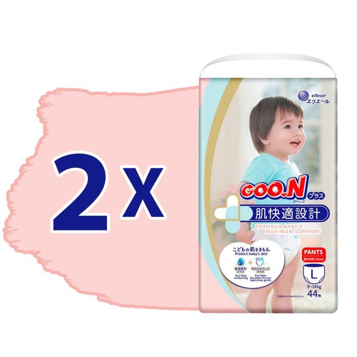 Подгузники GOO.N Plus 9-14 кг Розмір 4 L, 44 шт (21001511) изображение 6