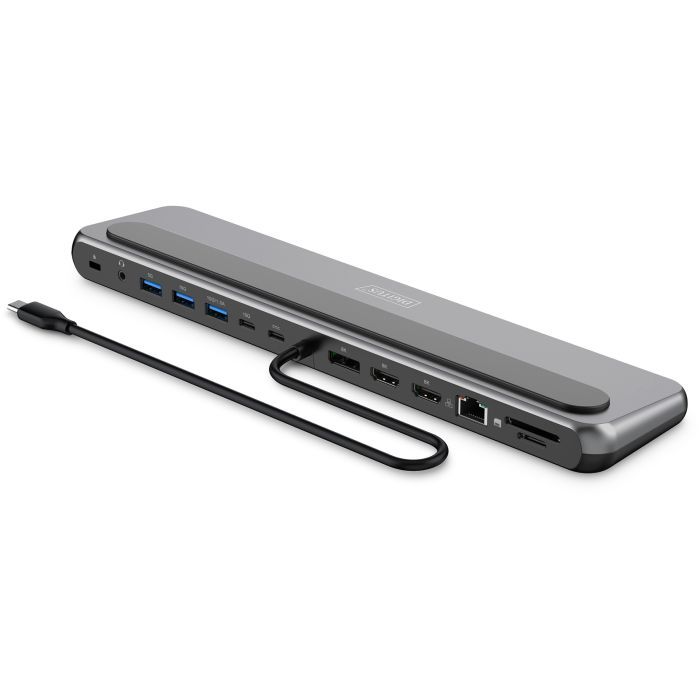 Порт-реплікатор Digitus USB-C > 2xHDMI/1xDP/3xUSB-A/USB-C/RJ54/PD/Audio (DA-70919) зображення 2