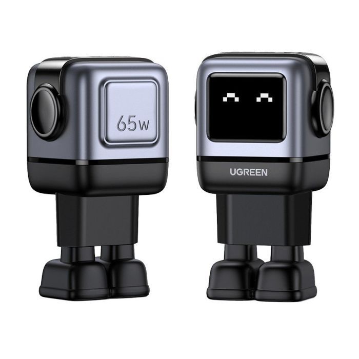 Зарядное устройство Ugreen 1xUSB + 2xUSB-C 65W GaN CD361 gray (25685B) изображение 2