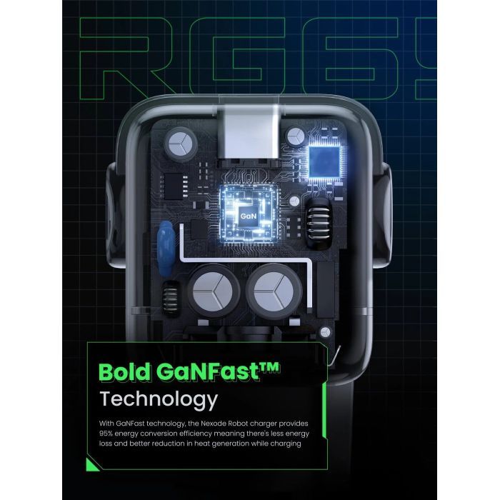 Зарядное устройство Ugreen 1xUSB + 2xUSB-C 65W GaN CD361 gray (25685B) изображение 6