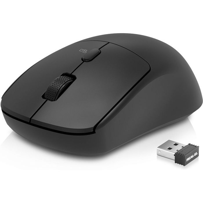 Мышка REAL-EL RM-317W Wireless Black (EL123200052) изображение 2