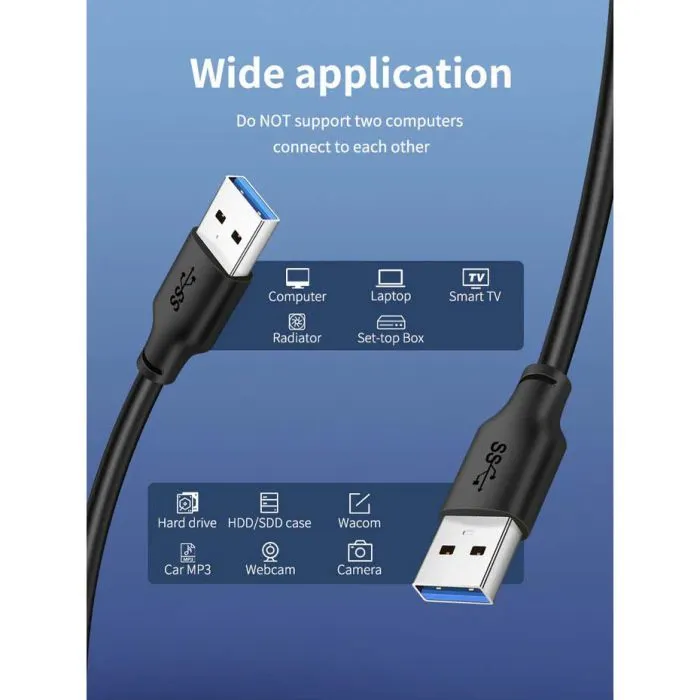 Дата кабель USB 3.0 AM/AM 3.0m Cabletime (CA915415) зображення 3