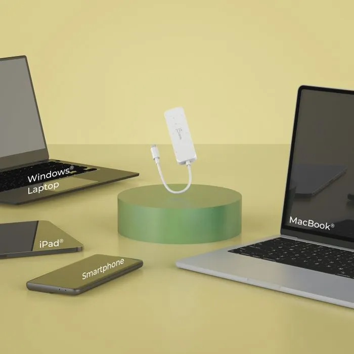Концентратор J5create USB-C to 4xUSB-C 3.2 10Gbps white (JCH345EW-N) зображення 10
