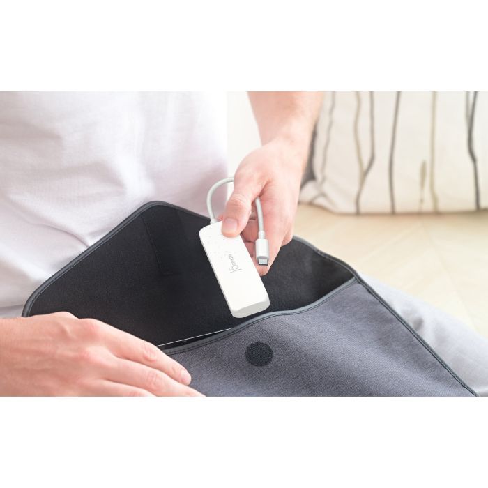 Концентратор J5create USB-C to 4xUSB-C 3.2 10Gbps white (JCH345EW-N) зображення 11