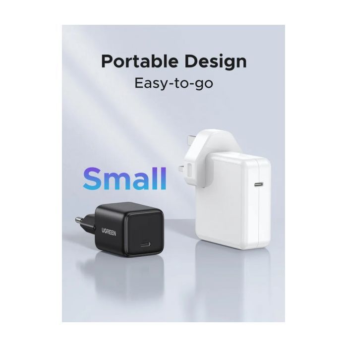Зарядное устройство UGREEN USB-C PD20W GaN X512 black (55553) изображение 6