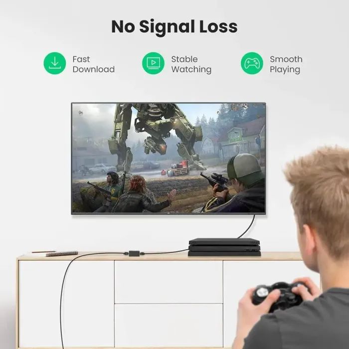 Зрощувач RJ-45 NW114 Ethernet Cable Extender Adapter Black Ugreen (20390) зображення 3