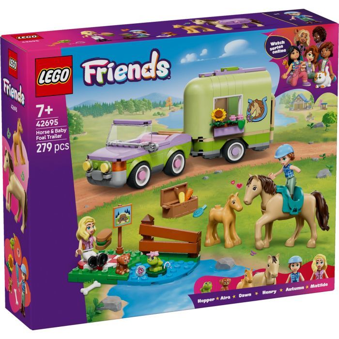 Конструктор LEGO Friends Прицеп для лошади и жеребенка (42695)