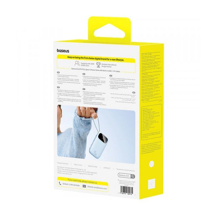 Батарея універсальна Baseus EnerFill FC31 Qpow 3 20000mAh 45W PD/3.0 QC/4.0 Black (E0028D00) зображення 4