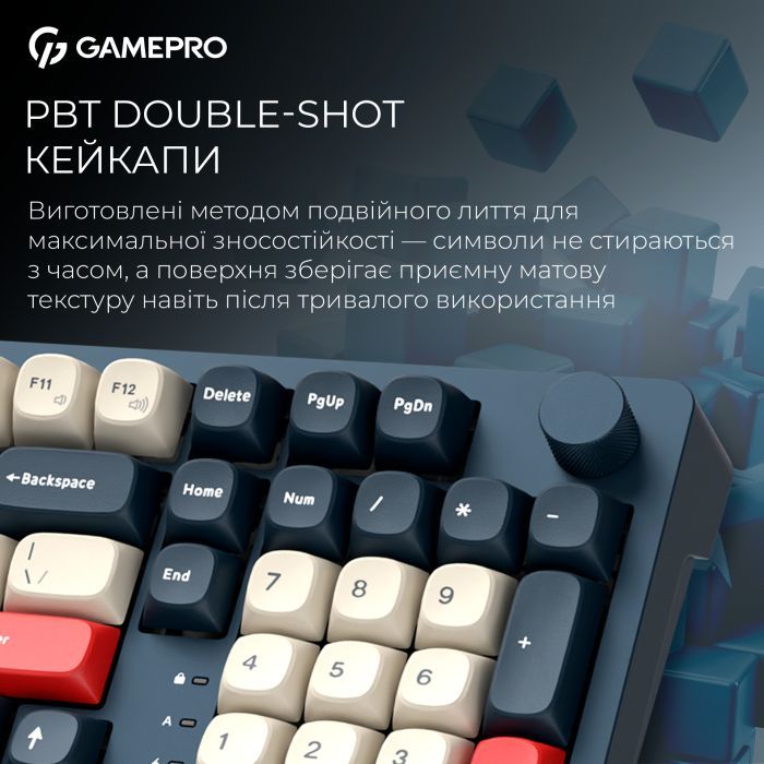 Клавиатура GamePro Asgard Drakkar Keychron Super Red Switch Wireless/Bluetooth/USB UA Black (MK305BK) изображение 13