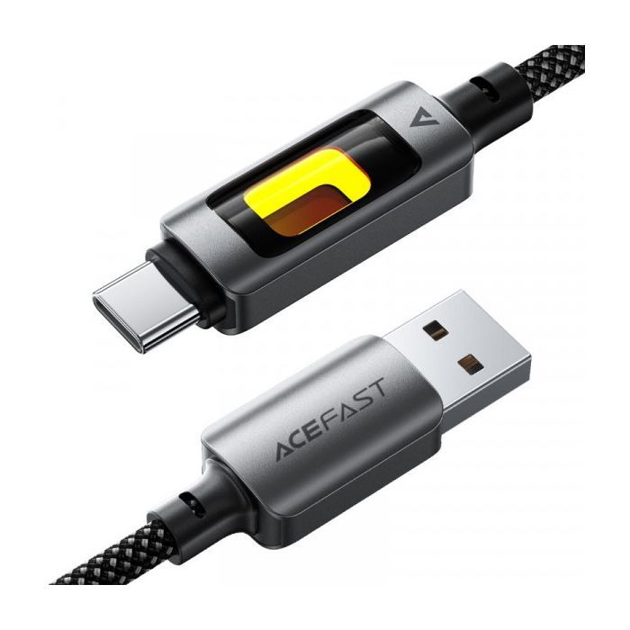 Дата кабель USB 2.0 AM to USB-C 1.2m 60W black Acefast (6974316284673) изображение 2