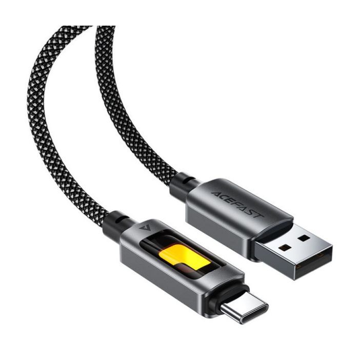 Дата кабель USB 2.0 AM to USB-C 1.2m 60W black Acefast (6974316284673) изображение 3