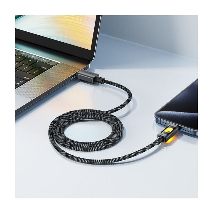 Дата кабель USB 2.0 AM to USB-C 1.2m 60W black Acefast (6974316284673) изображение 6
