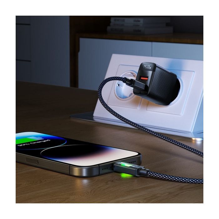 Дата кабель USB 2.0 AM to USB-C 1.2m 60W black Acefast (6974316284673) изображение 7