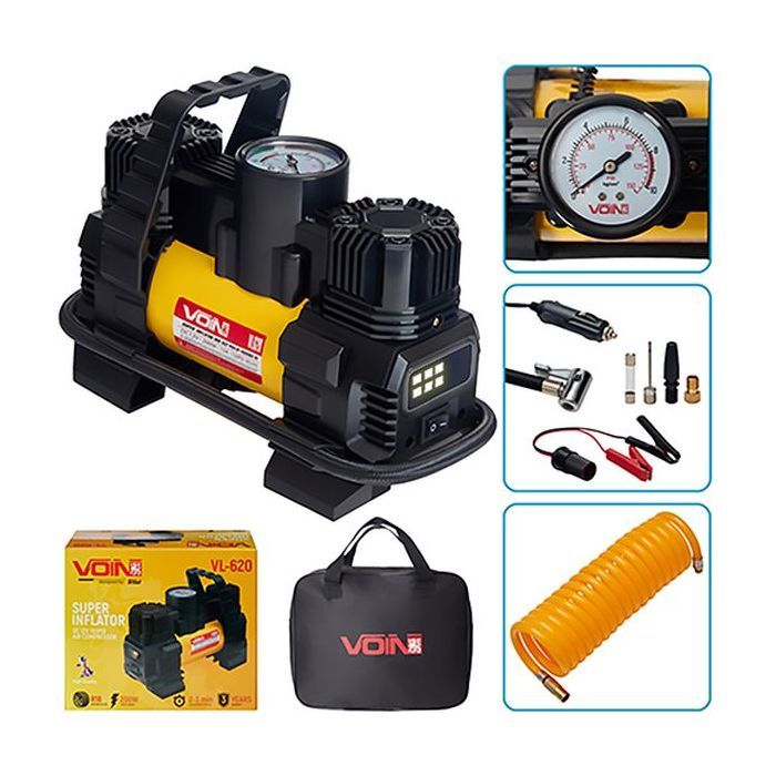 Автомобільний компресор VOIN VL-620 150psi/15A/85л (VL-620) зображення 2