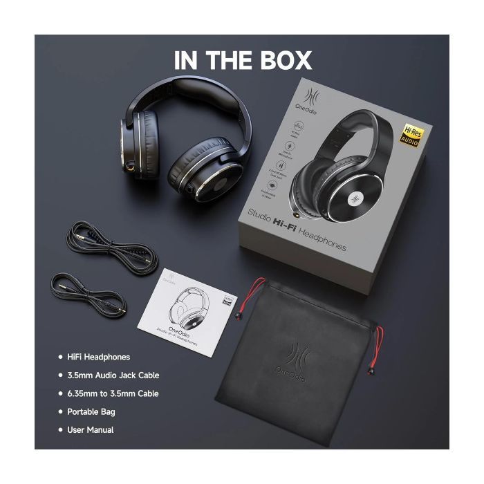 Наушники OneOdio Studio Hifi 3,5мм/6,35мм Black (Studio Hifi Black) изображение 3