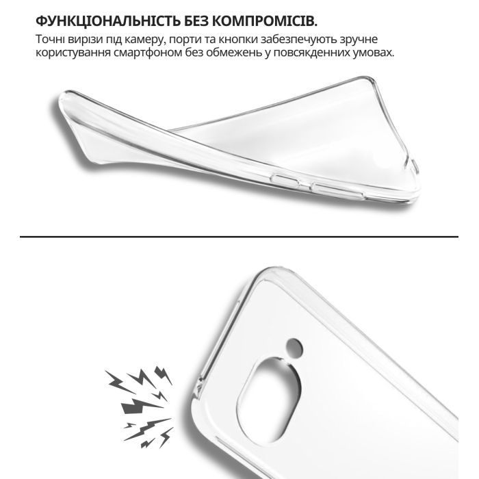 Чехол для мобильного телефона BeCover silicone Google Pixel 9a Transparent (714947) изображение 4