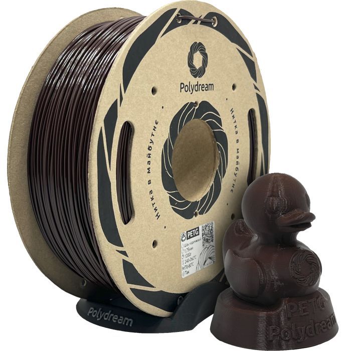 Пластик для 3D-принтера Polydream PETG 1,75mm 1,2кг Brown chocolate (PETG8017/12)