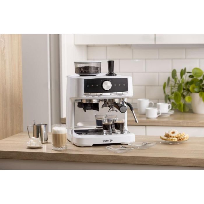 Рожковая кофеварка эспрессо Gorenje GSACM20W изображение 19