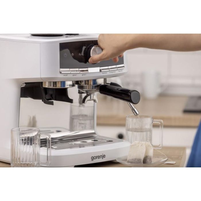 Рожковая кофеварка эспрессо Gorenje GSACM20W изображение 22