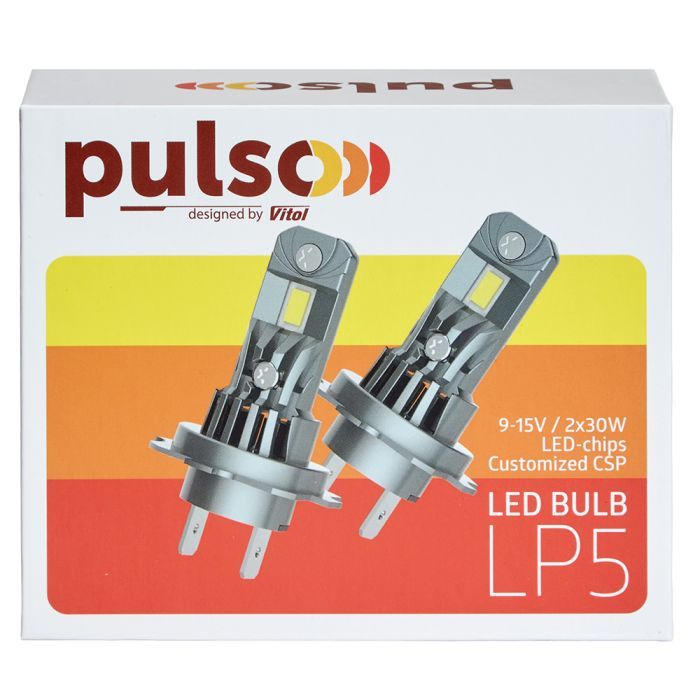 Автолампа PULSO LED-chips 3570 CSP/12v/2x30w/4000Lm/6500K (LP5-HB4) изображение 4