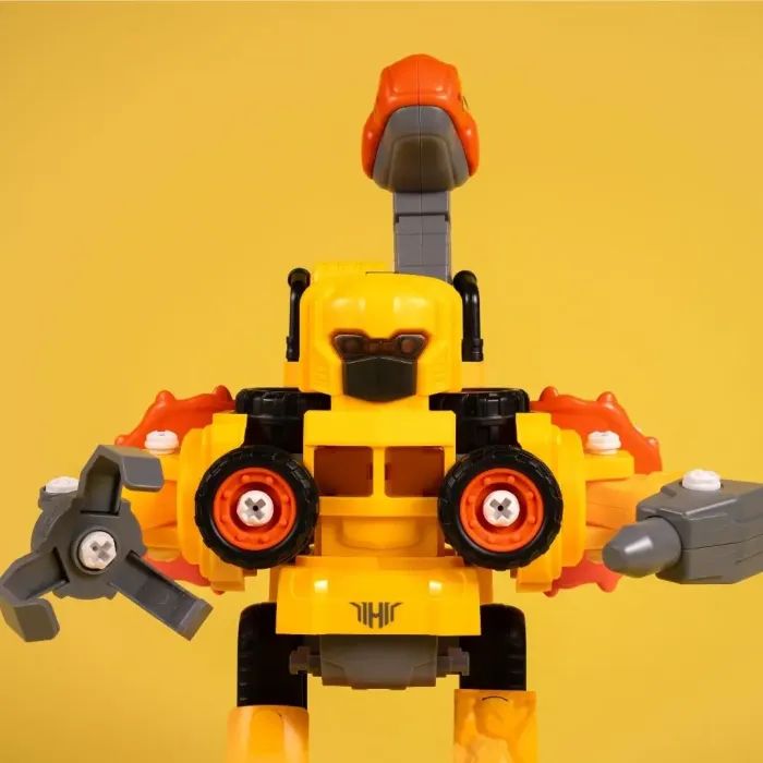 Конструктор Otamanko Машинка-конструктор Трансформер Динозавр 5 в 1 Желтый/оранжевый (OTA-131TS) изображение 7