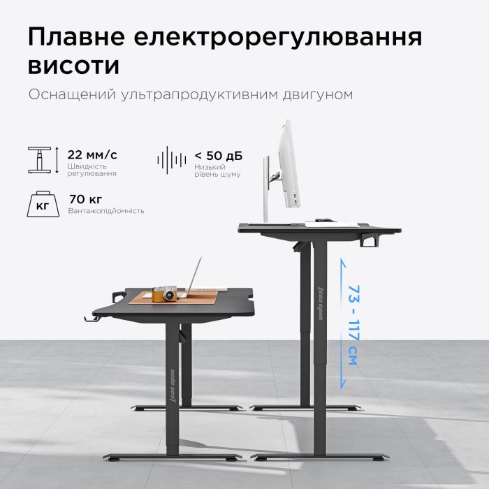 Комп'ютерний стіл Anda Seat Xtreme E Black (AD-D-DD1-1600-06-B) зображення 10