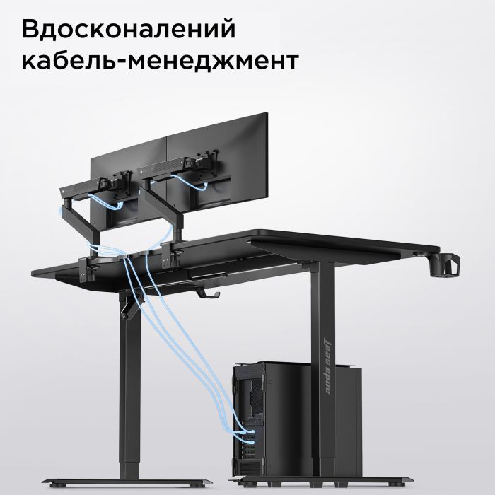 Комп'ютерний стіл Anda Seat Xtreme E Black (AD-D-DD1-1600-06-B) зображення 15