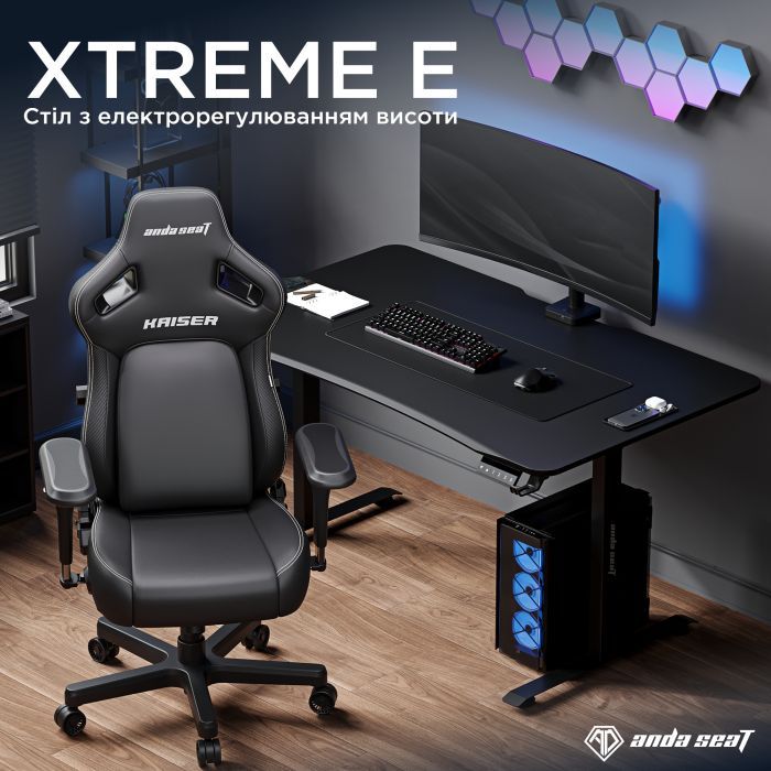 Комп'ютерний стіл Anda Seat Xtreme E Black (AD-D-DD1-1600-06-B) зображення 2